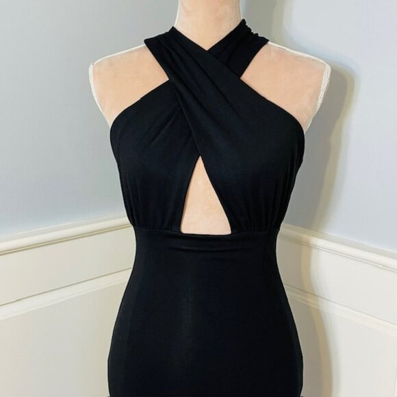 Mara Hoffman Bodycon Sexy Black Ponte Halter Style Dress XS/S - Picture 5 of 10